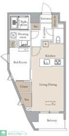 グランカーサ四谷の物件間取画像